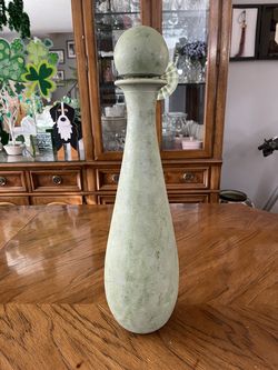Vintage Italian Style Decanter/Vase/Decor Piece with Ball Cork Stopper