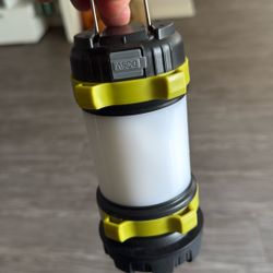 LED Camping Lantern, TeqHome 2Pcs Rechargeable Flashlight Torch Power Bank Portable Tent Light Lamp USB Rechargeable for Camping Hiking Fishing Emerge