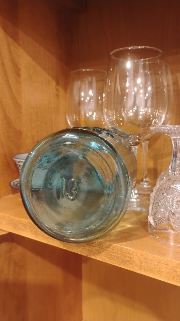 #13 Blue mason jar