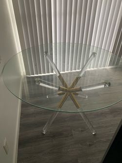 Glass table no chairs