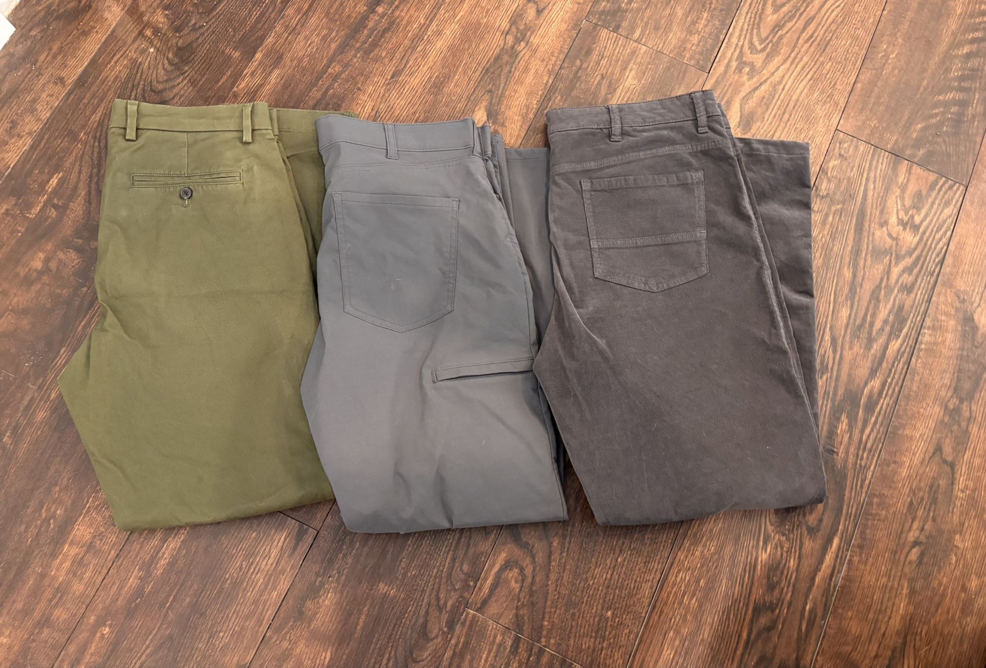 Mens Business Casual Pants. Left 31x32, middle 34x30 right 38x30. $10 each. Located in Murray cash/Venmo hold with Venmo