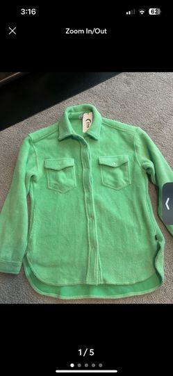 New women ZYIA fleece green naya shirt jacket size L