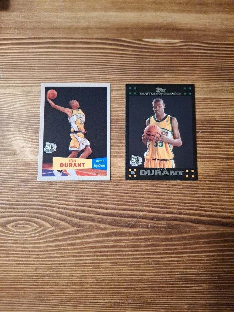 Kevin Durant 2 Card Rookie Lot