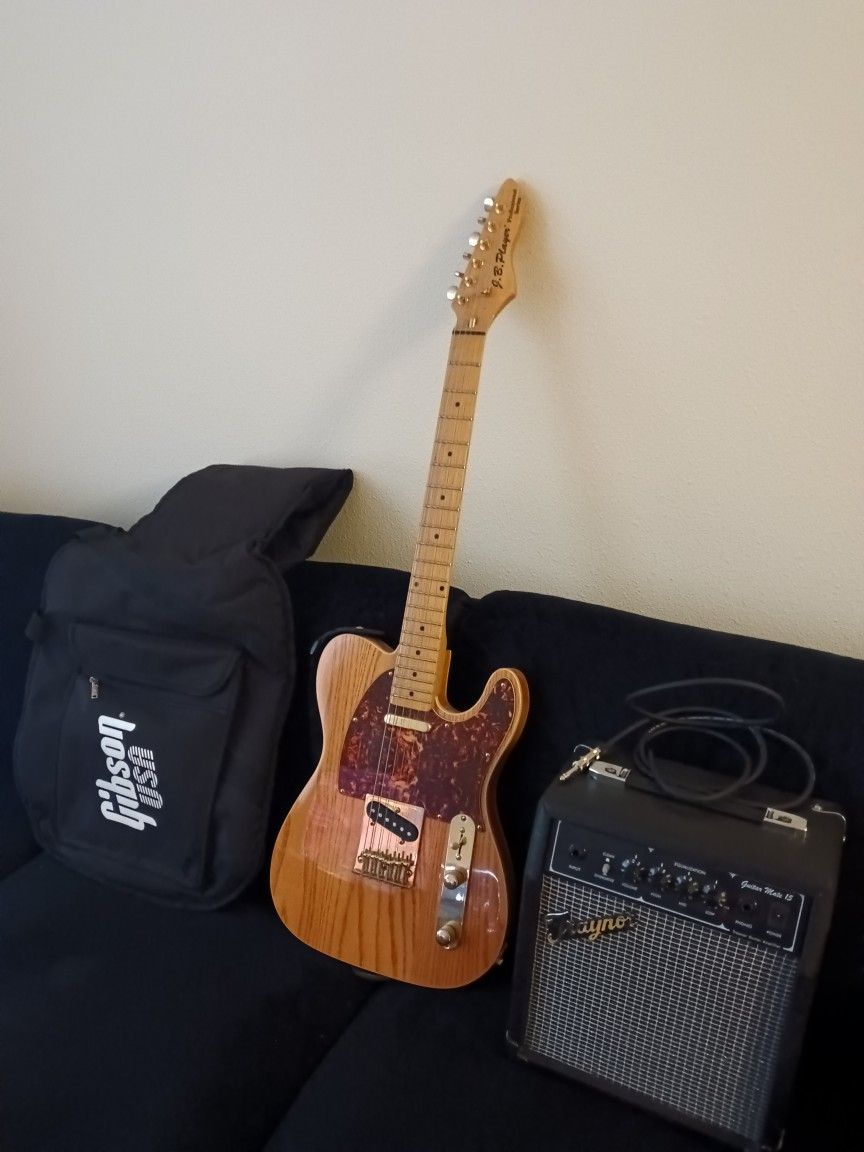 Guitar + Amp + Cords + Case for Sale in Seattle, WA OfferUp