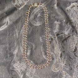 Tri Color Cuban Diamond Chain 