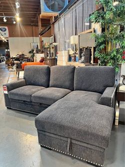 Sleeper Sectional Couch With Storage Chaise