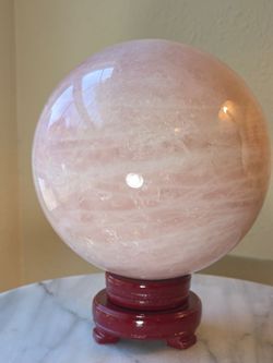 9.6 lb (4342g) Rose Quartz Sphere Quartz Crystal