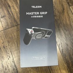 TELESIN Magnetic Master Grip Kit for iPhone 17 Pro Max, Phone Camera Grip Powergrip Kit Built-in 3200mAh Battery - Wireless Charging - Graphene Case f