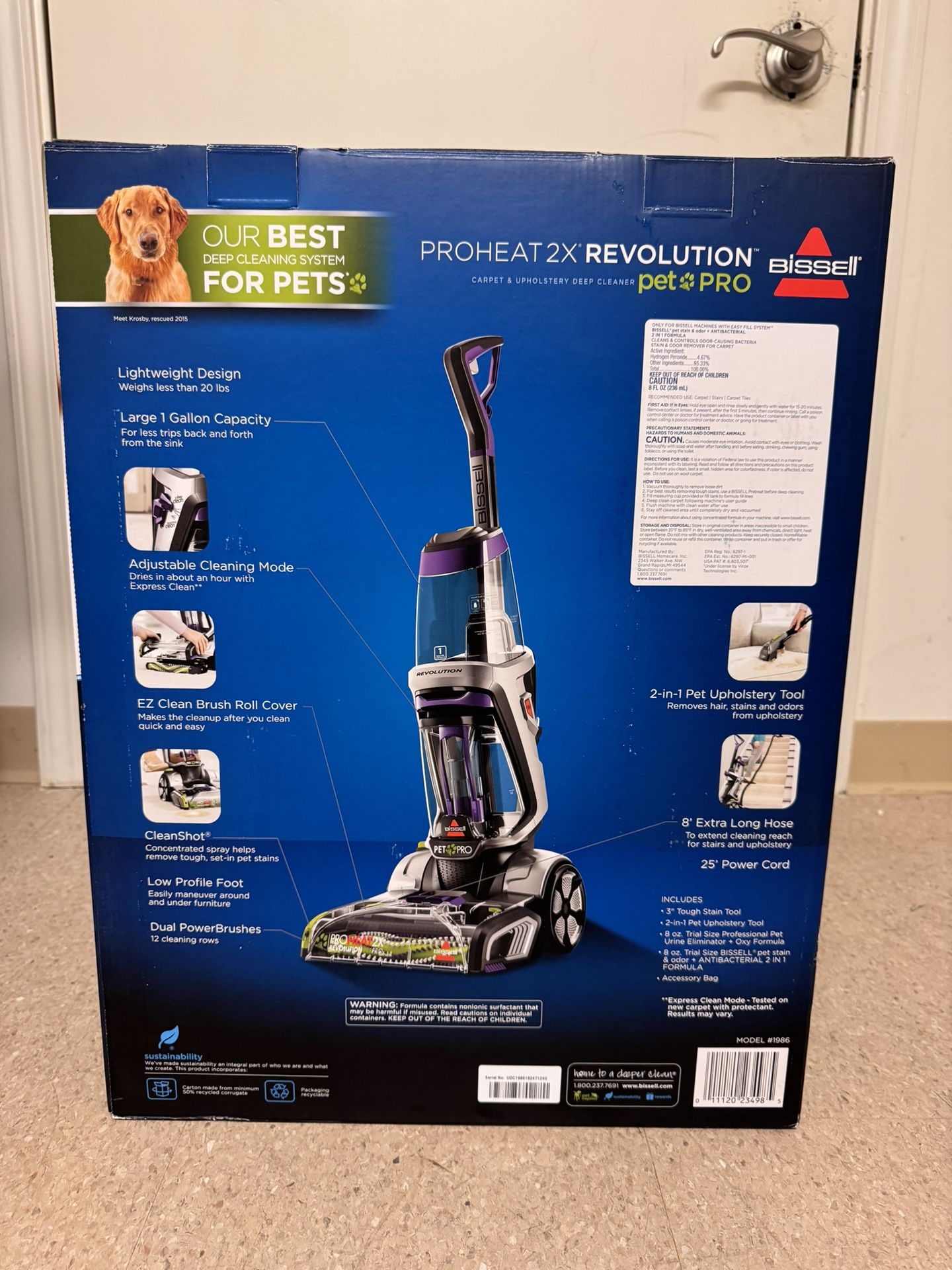 Bissell Proheat 2X Revolution Pet Pro Full-Size Carpet Cleaner