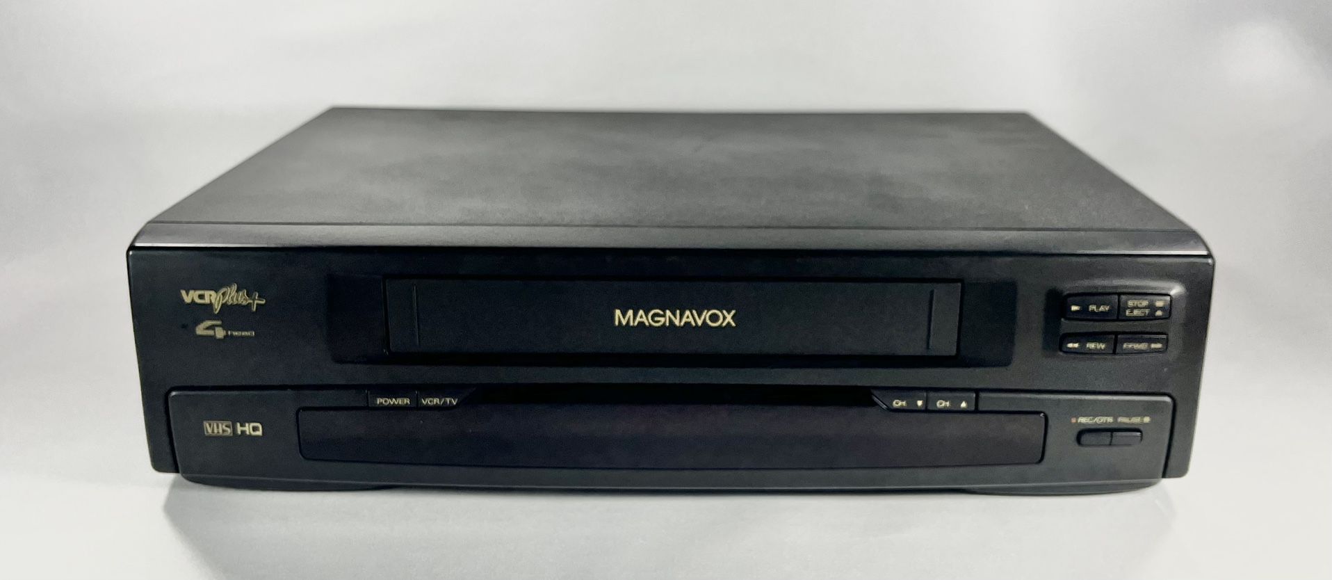 Vintage Magnavox VCR Plus+ VRU344AT21 Black Video Cassette Recorder Tested