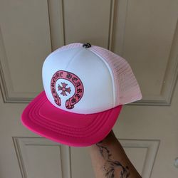 New Pink chrome hearts trucker hat, comes with tag and dust bag
