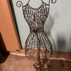 Metal Jewelry Stand In Dress Form