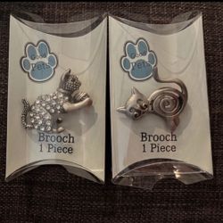 Cats cat brooches hat bag pins meow kitty feline