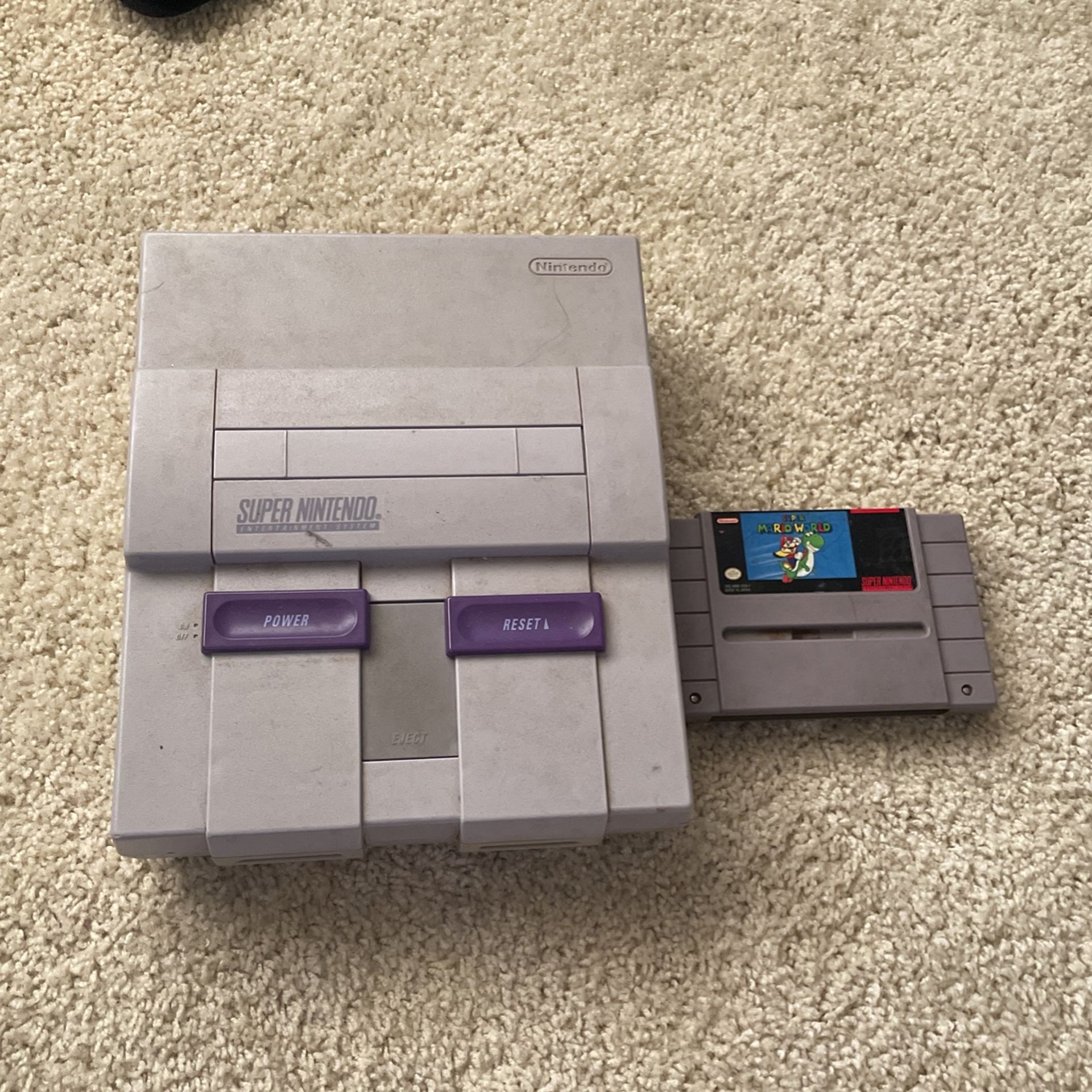 Super Nintendo With Super Mario World