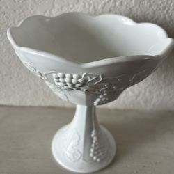 Milk Glass Pedestal Bowl