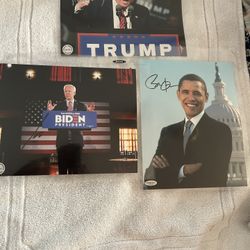 8x10 Tres Precedentes De Estados Unidos Firmas Originales Y Certificadas 