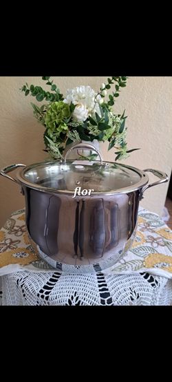 OLLA DE 15 QT DE ACERO INOXIDABLE TRI PLY PRINCESS HOUSE