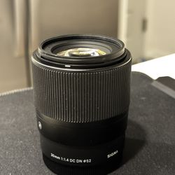 Sigma 30mm F1.4 Sony E Mount 