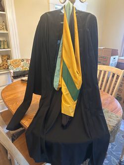 Black Herff Jones Master's Graduation Gown