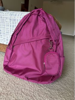 Pink Backpack with pouch