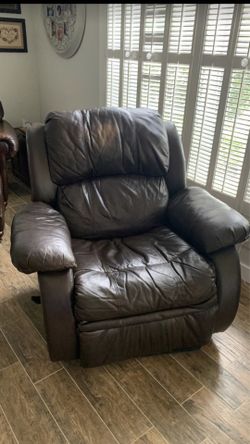 Leather recliner