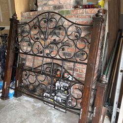 One Of A Kind Queen Size Headboard And Footboard With Slats