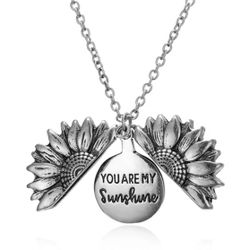 Silver or Gold open locket with sign that’s says you are my sunshine
