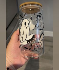 Naughty Ghost Glass Cup