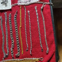 Crosses Chains And   Bracelets 15 Each