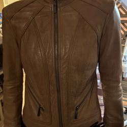 BERNARDO Butter, Soft, Leather Jacket, petite Extra Small