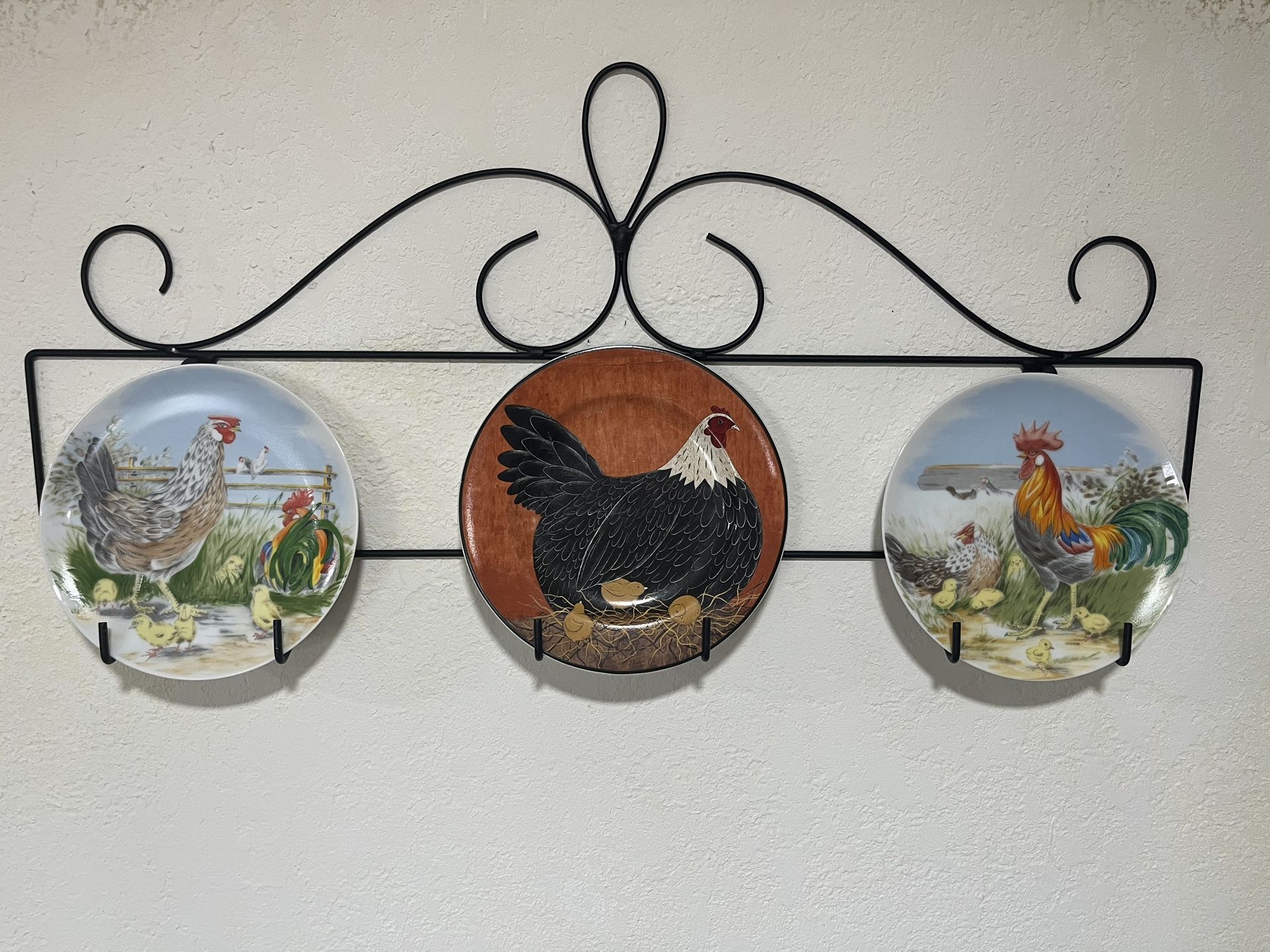 Rustic Decorative Roosters Ornaments