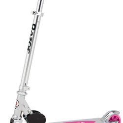 PINK Razor A Kick Scooter for Kids - Lightweight, Foldable, Aluminum Frame, and Adjustable Handlebars