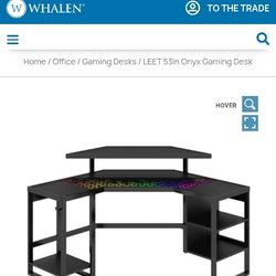 Metal L-Shaped Gaming Desk 