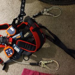 Double 3M Fall Protection With Brand new Never Used Harness>2