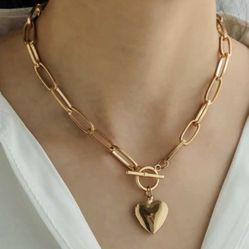 Heart Charm Chain Necklace 