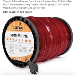 Cluparis 5 Lbs. Heavy Duty Square Trimmer Line 