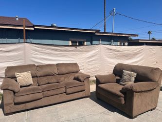 Brown couches. Good condition