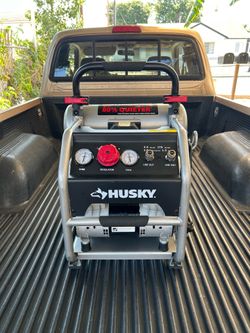 Husky 4.5 Gal. 175 PSI Portable Electric Quiet Twin Stack Jobsite Air Compressor