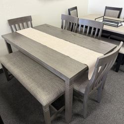 Dining Table With 4 Chairs And A Bench 