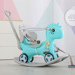 🔥Brand new in Box 🔥Unisex Toddlers 1-5 Years Kids’ Rocking Horse with Wheels, Blue, 9.26 lb(Blue)  💰50$