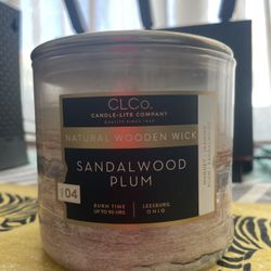 🕯️CLCo Candle – Sandalwood Plum – New / Unused 