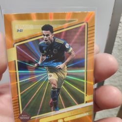 Luis Diaz Orange Lazer Panini Soccer Card
