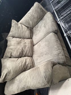 Beige/greenish Microfiber Sofa Couch