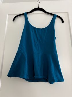 Express Teal Peplum Tank Top
