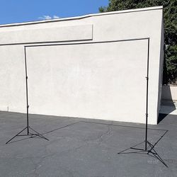 (NEW) $35 Heavy Duty Backdrop Stand 8.5x10 FT Adjustable Photography Background w/ Clips and Carry Bag 