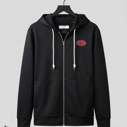 San Francisco 49ers Player-Issued Nike Dri-FIT Full-Zip Hoodie – Size XL (Locker/Equipment Tagged - Nick Martin)