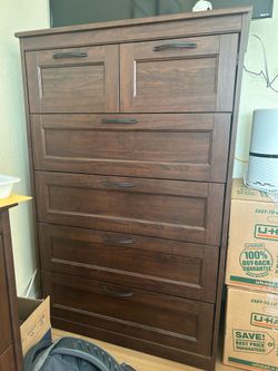 Songesand 6-drawer dresser, brown 32 1/4 *49 5/8