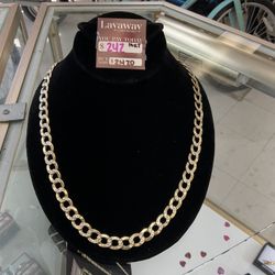 10KT CUBAN TWO-TONE NECKLACE/CHAIN **$242 LAYAWAY AVAILABLE, 6 MONTH LAYAWAY‼️ASK FOR RACHEL‼️