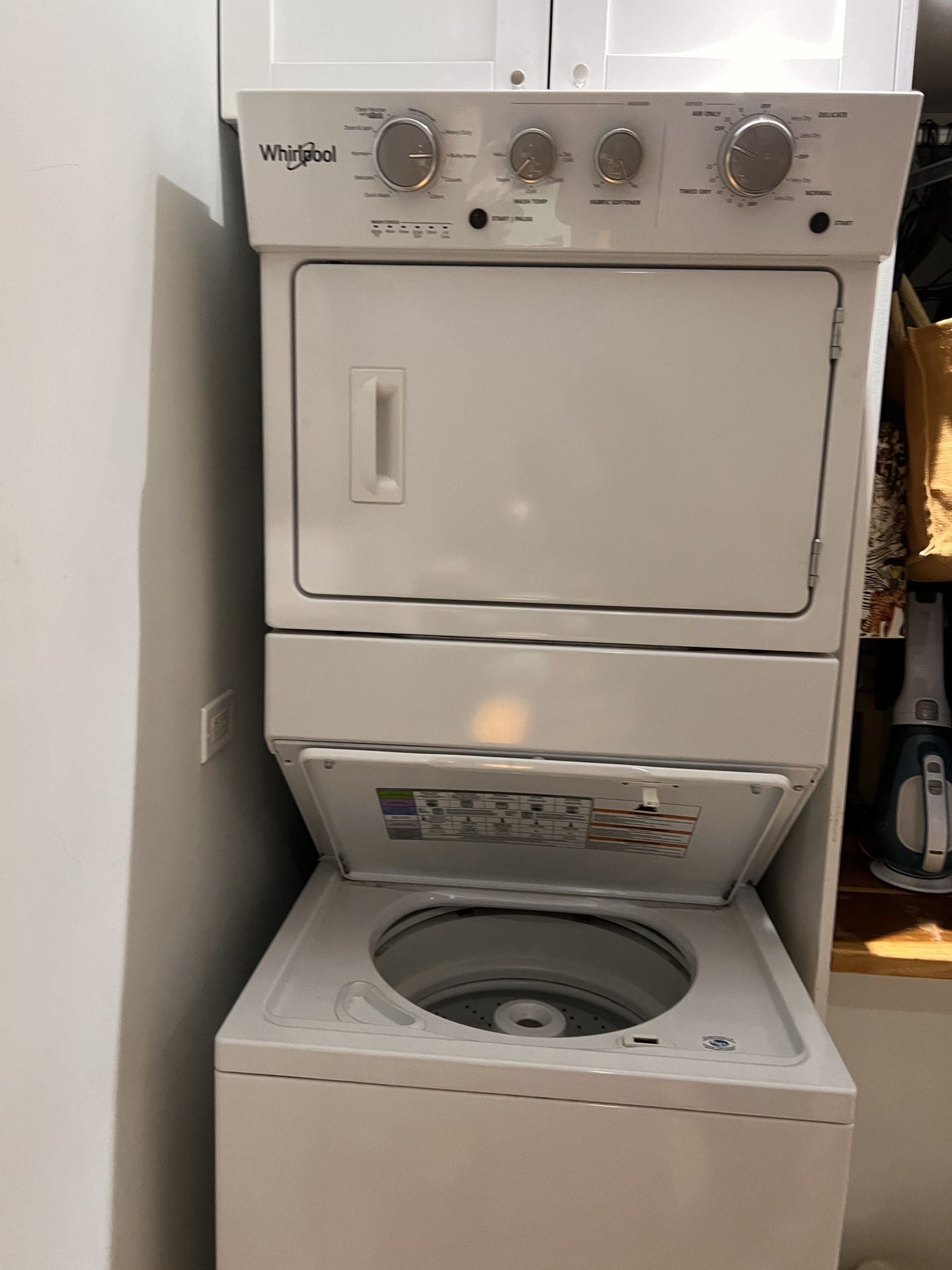 Whirlpool Stacked Washer-Dryer for Parts