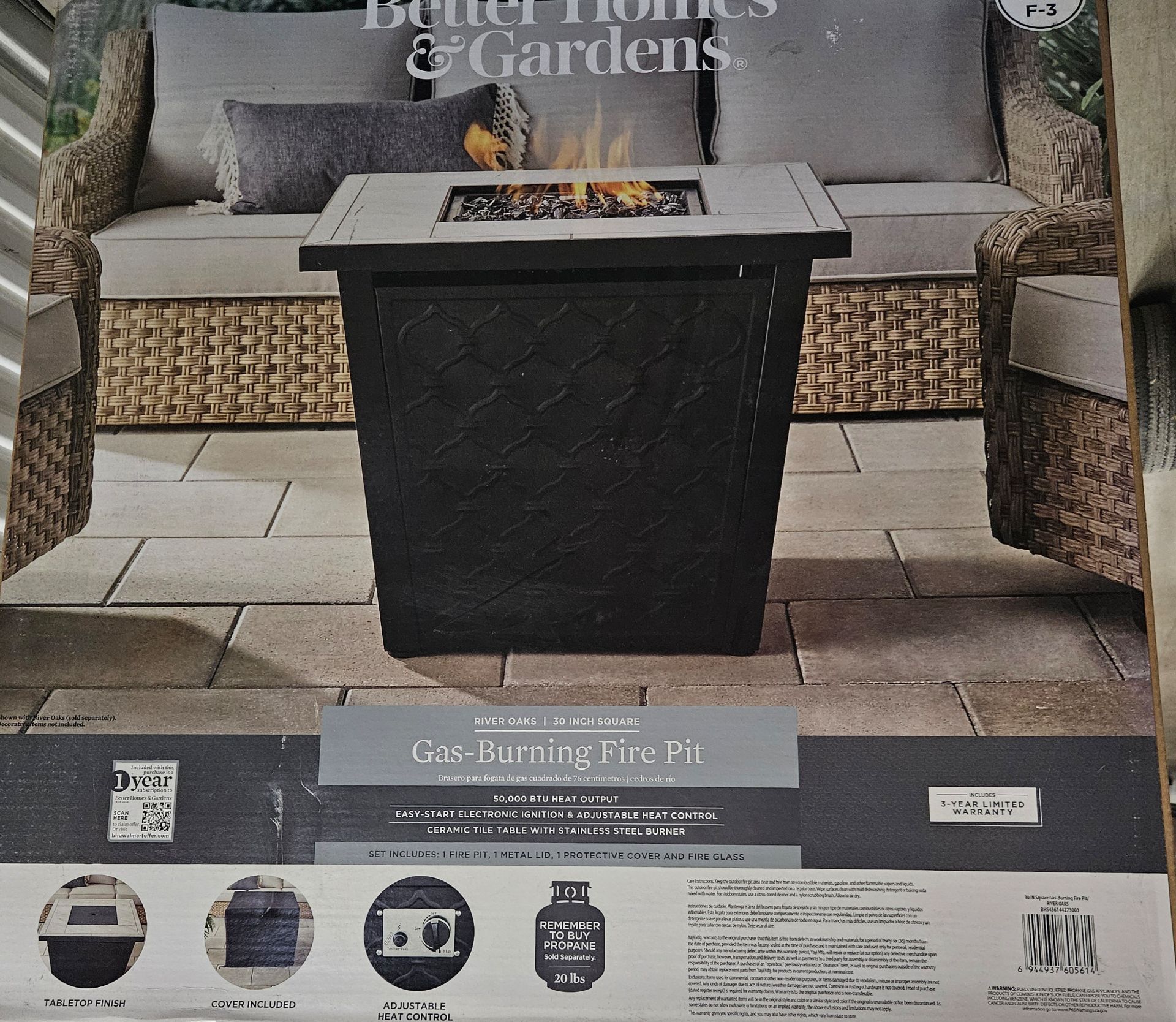 Fire Pit 30' gas burning